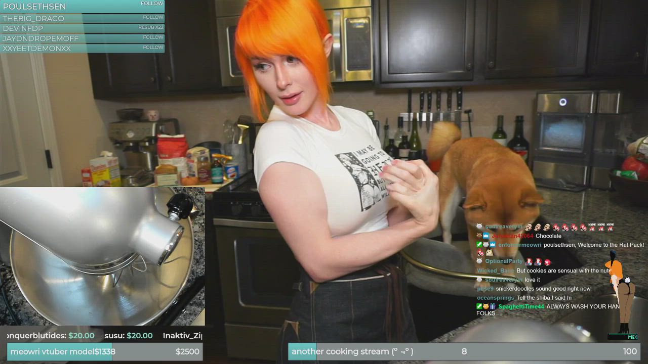 Fitness Kitchen Muscular Girl Pale Redhead gif