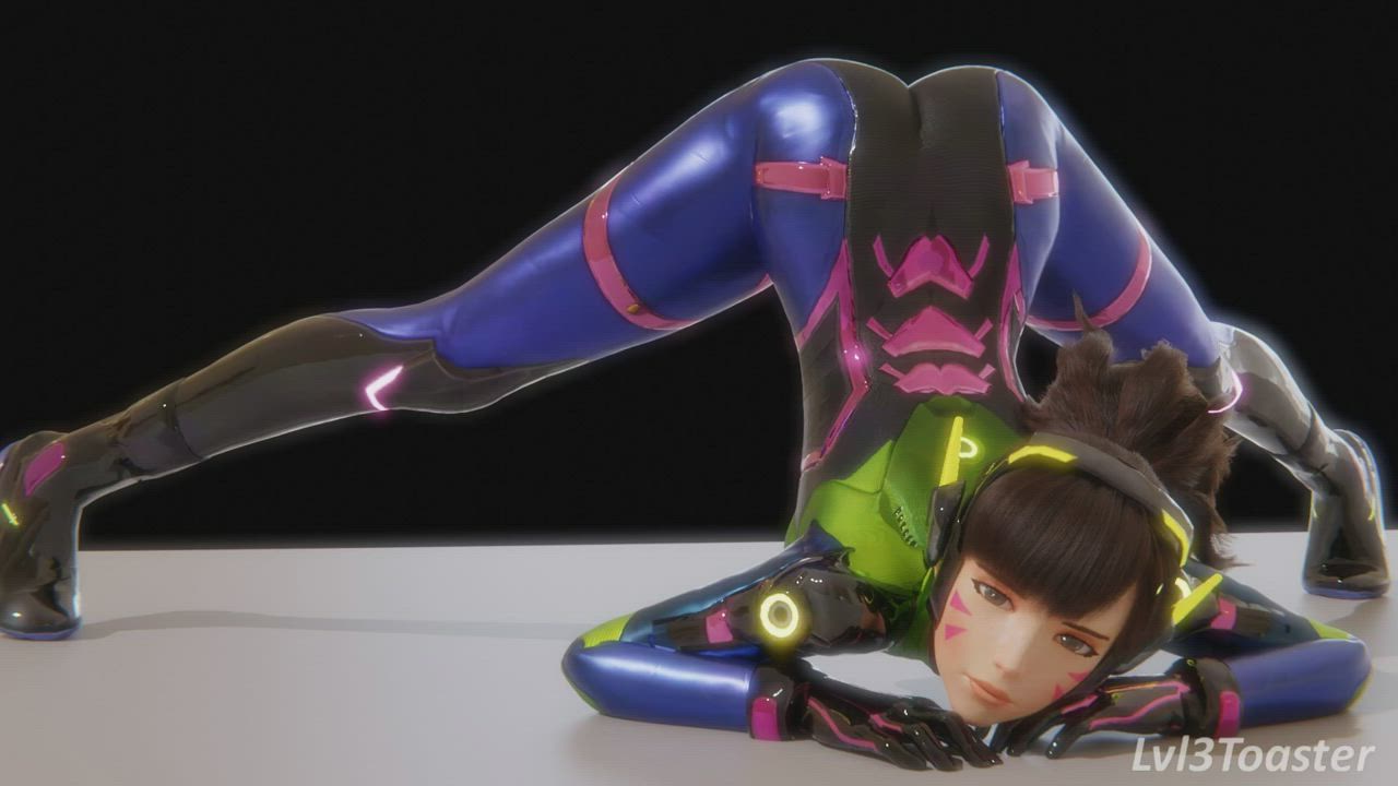D.Va wardrobe malfunction while attempting Jack-O challenge (lvl3toaster) [Overwatch]