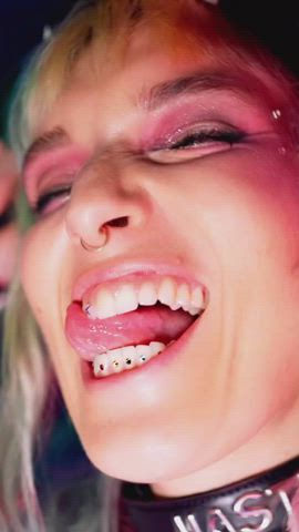 bella thorne celebrity sister tongue fetish gif