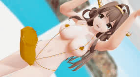 Anime Big Dick Big Tits Dancing Futanari Hentai Micro Bikini NSFW Outdoor gif