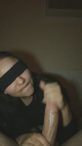 She may be blindfolded but she knows a BWC when she tastes one