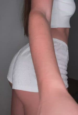 18 Years Old Ass Booty Legs Panties Squeezing Tease Teen gif