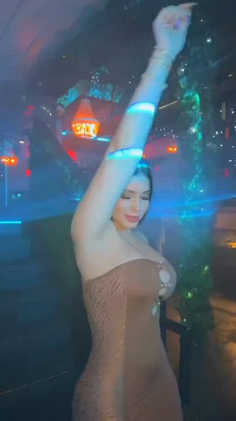 ass big tits colombian dancing dress nightclub sheer clothes gif