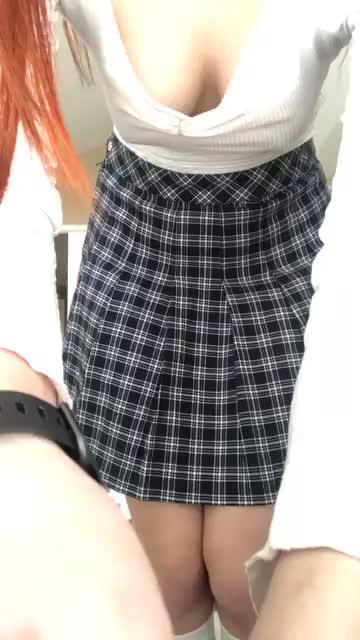 Red headed school girl strip tease (OnlyFans.com/charliejane21)