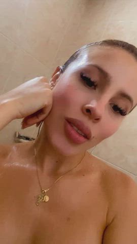 latina naked shower gif