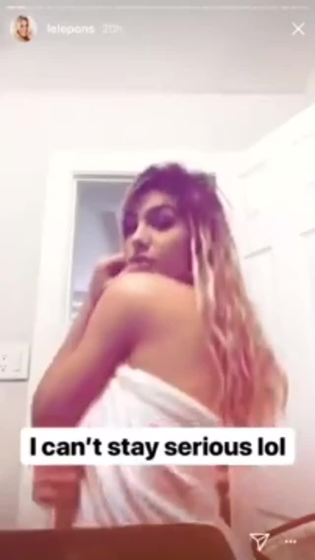 Sexy Lele Pons does erotic dance in towel