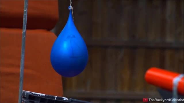 Shooting an Oobleck balloon with a golfball cannon