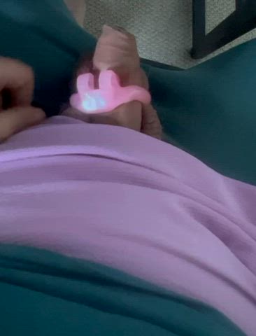 chastity edging solo gif
