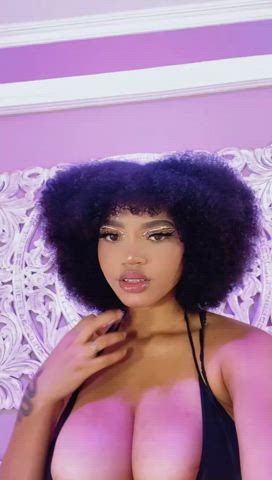 african american afro big tits cute ebony natural tits solo stripchat teen tits gif