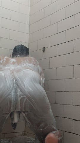 ass asshole booty dancing nsfw shower soapy thick tiktok twerking gif