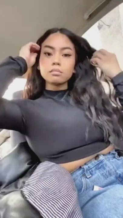 Asian Big Tits Car Flashing gif
