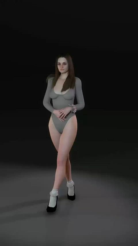 animation bodysuit heels high heels socks gif