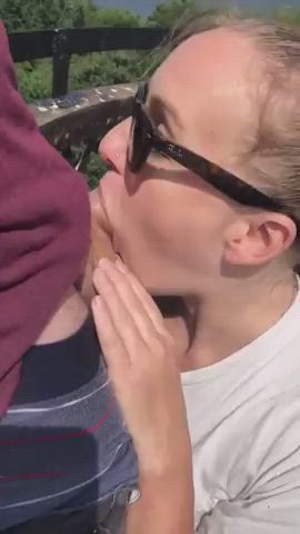 Blowjob Deepthroat in the nature