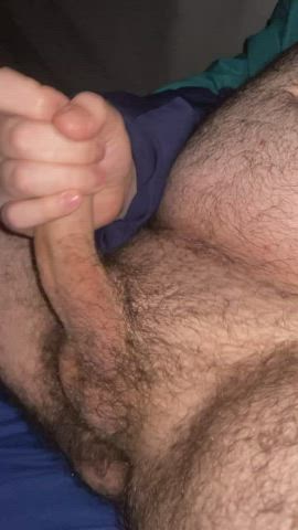 bear chubby cum hairy cock male masturbation moaning gif