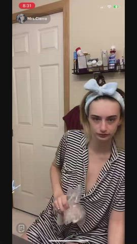 accidental nipple nipples nipslip tiktok tits gif