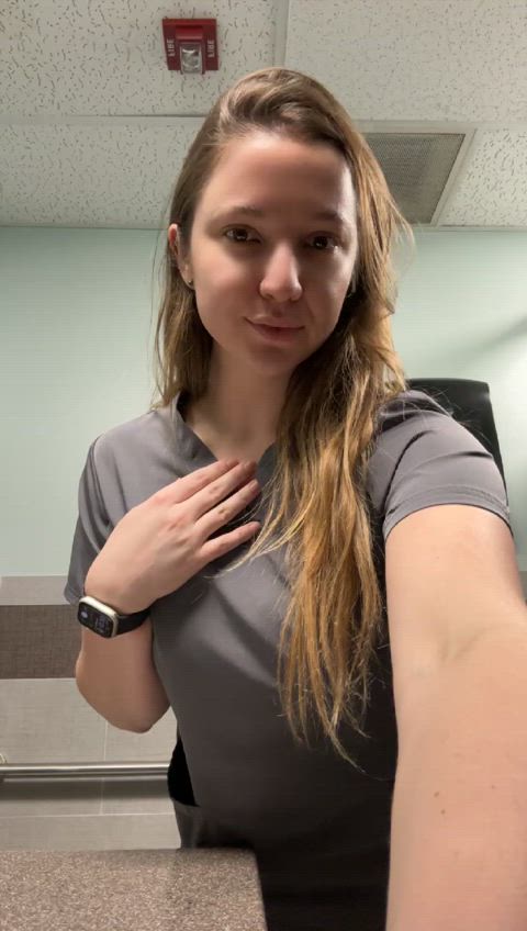 Decided to drop my nurse tits out at work, oopsie my bad...🥵👩‍⚕️