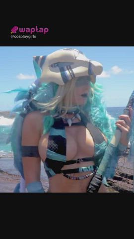 busty cosplay costume tiktok gif