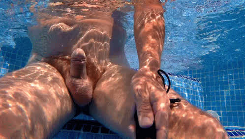 Cock Male Masturbation Underwater gif