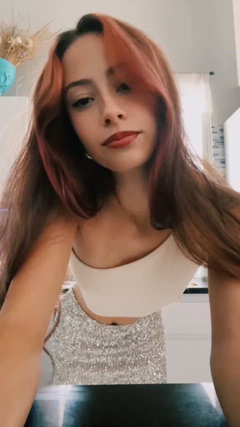 brunette teen tiktok gif