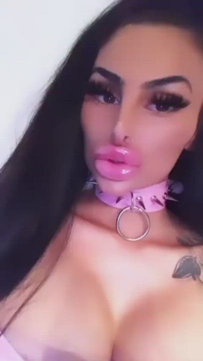 homemade lips selfie gif