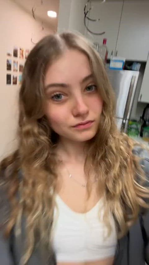 blonde teen tiktok gif