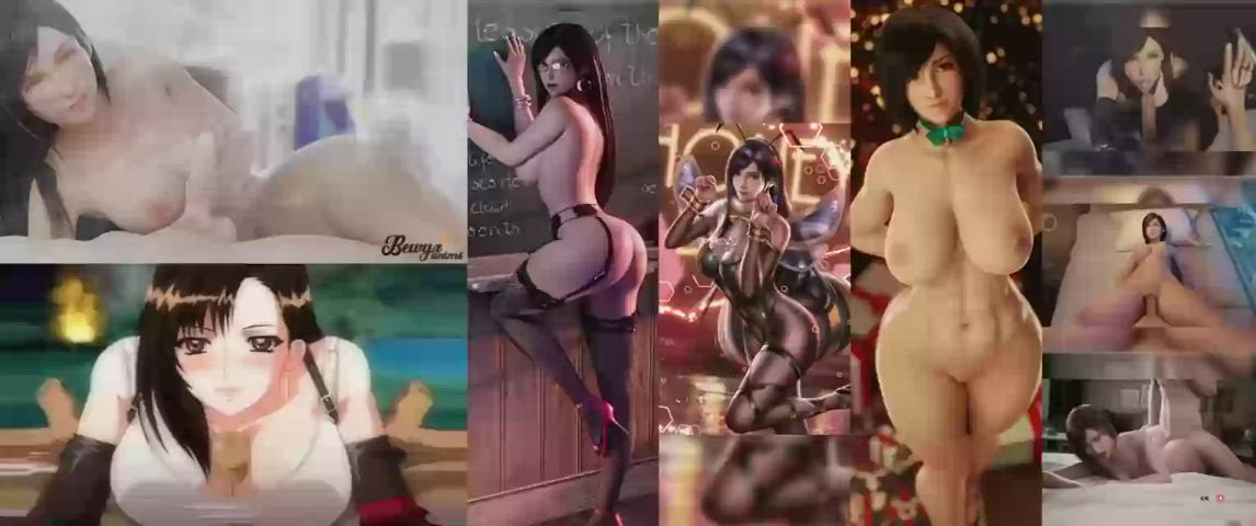 Caption Compilation Hentai Rule34 Split Screen Porn Tifa Lockhart gif