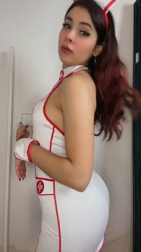 nurse ass homemade cute latina brunette teen gif