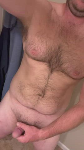 big dick chubby dad male masturbation masturbating gif