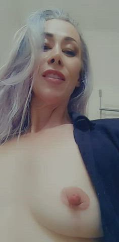 milf nipple play small tits gif