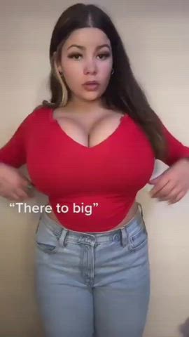 busty cleavage huge tits gif