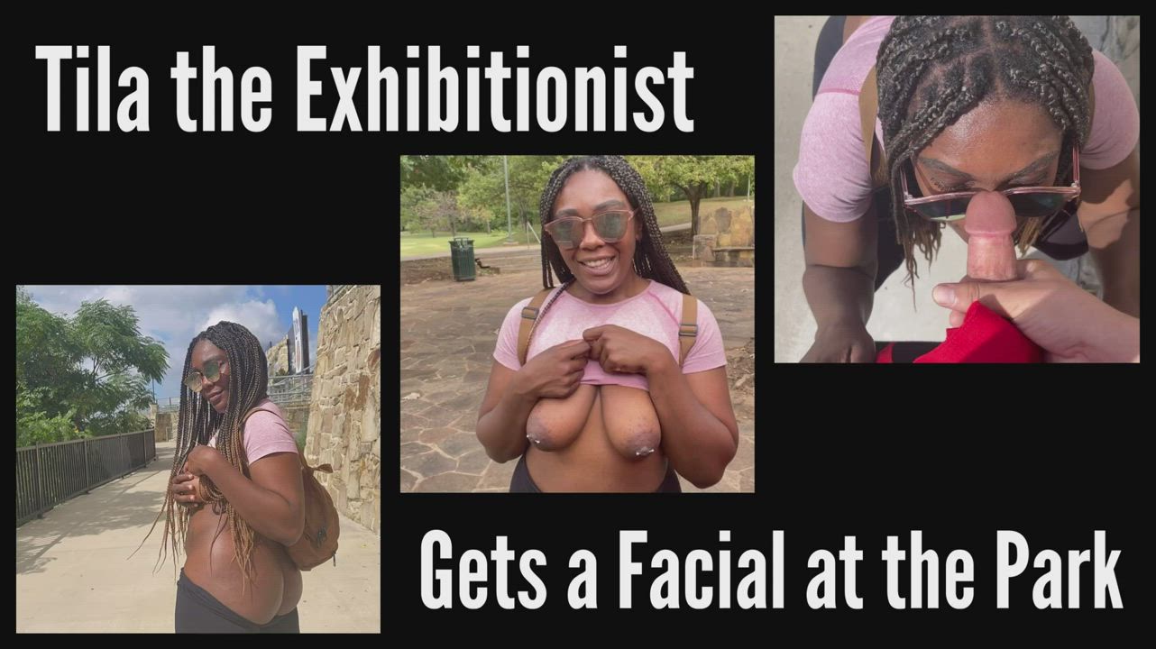 Tila the Exhibitionist Gets a Facial at the Park