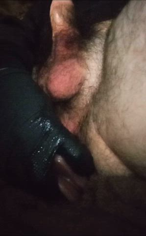 anal play balls chubby dildo hairy hairy ass hairy cock male masturbation gif