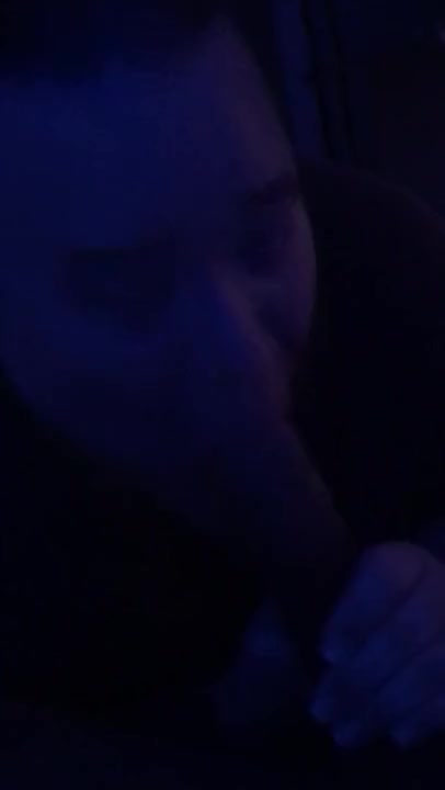 Sucking a Delicious Black Straight Dick in the Blue Light