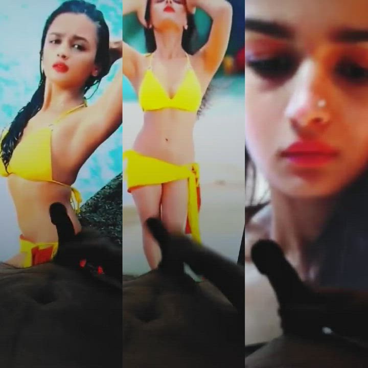 Huge multiple cumshowers on massive big screen for sexy alia 💦💦💦💦🔥