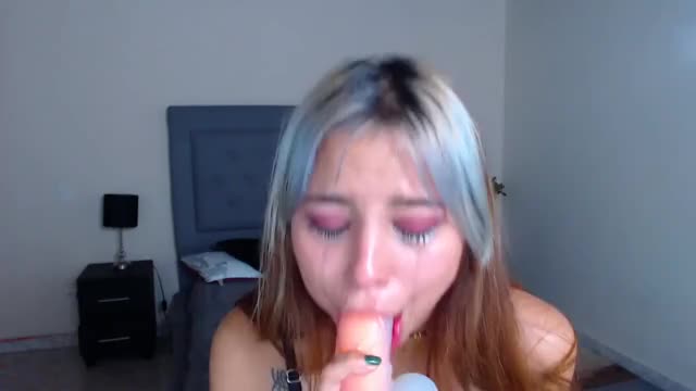 Blowjob Cam Dildo Sloppy Spit gif