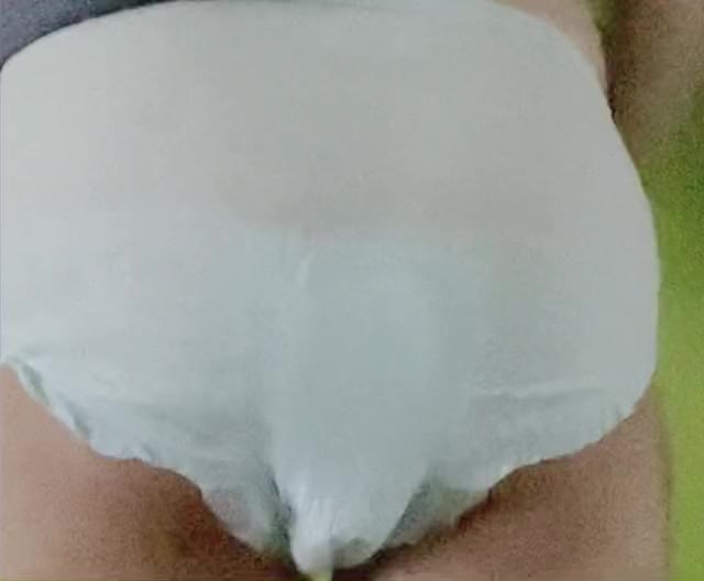 Naughty fun in my adult diaper so I don’t need to move from your cock