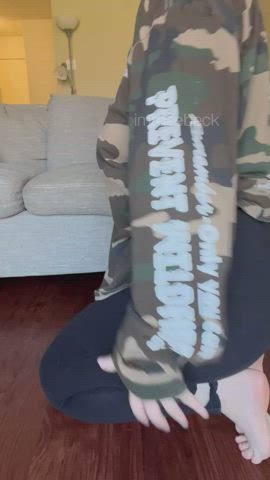 ass feet leggings thick gif