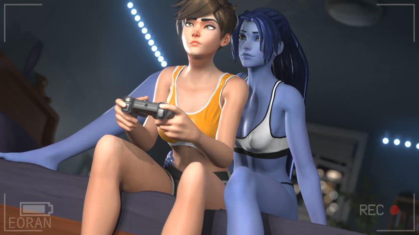 3d animation lesbians overwatch rule34 strap on gif