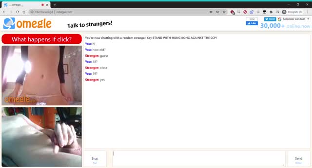 hot omegle girl