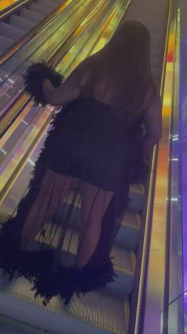 Amateur MILF Public gif