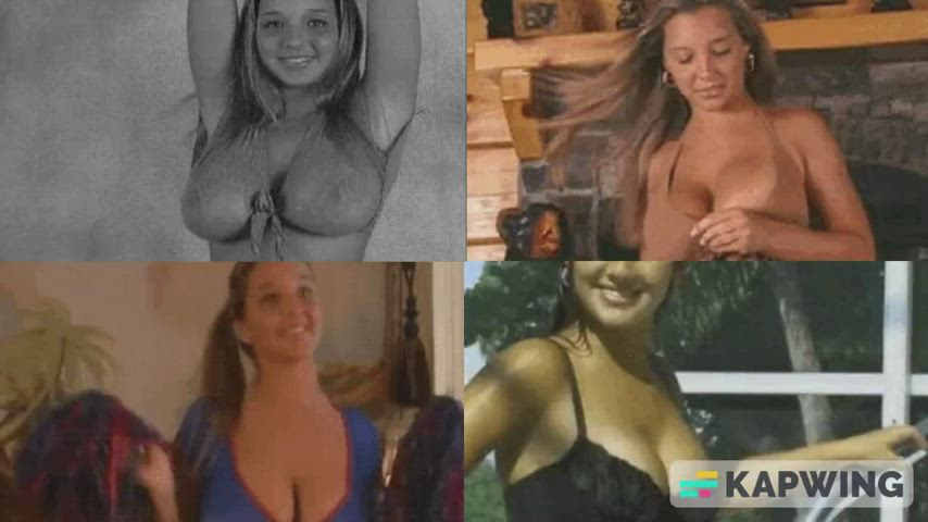 big tits blonde cute dancing natural tits shaking solo teen gif