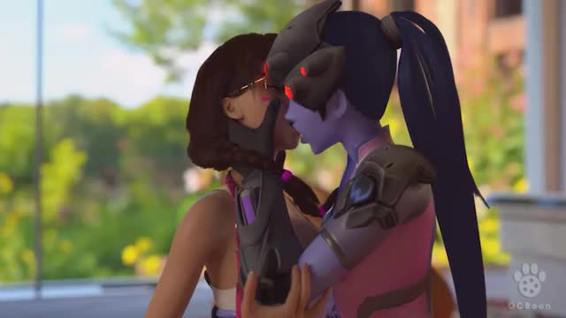 3D, Animated, D.Va, OCBoon, Overwatch, Sound, Widowmaker