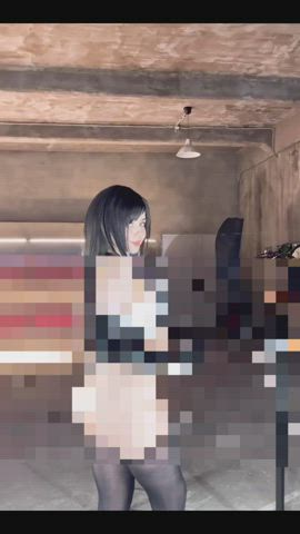 censored cosplay solo gif