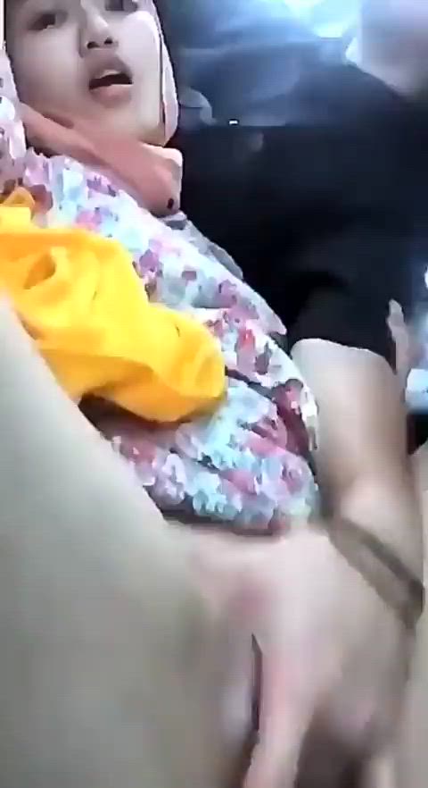 asian car sex fingering hijab indo indonesian malaysian gif