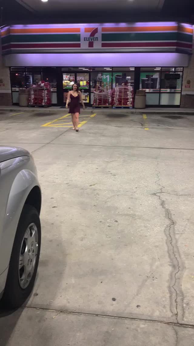 Flashing at the gas station