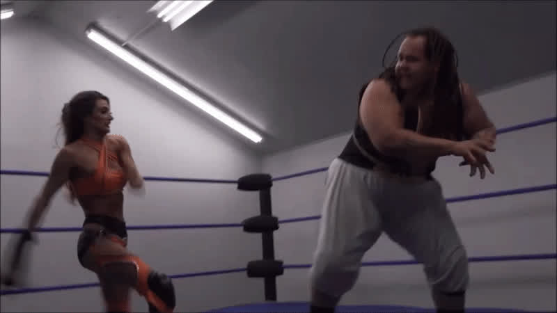 brunette white girl wrestling gif