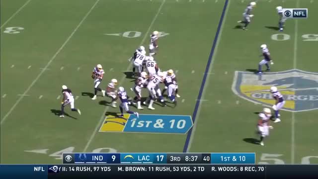 Colts v Chargers Austin Ekeler run