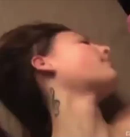 Big Dick Blowbang Blowjob Cock Cum Cumshot Gangbang Tattoo Tits gif