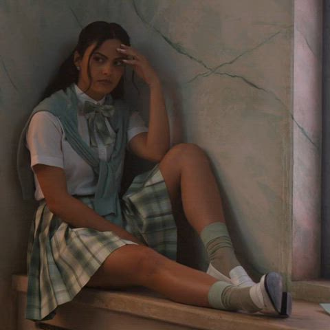 camila mendes celebrity female schoolgirl gif