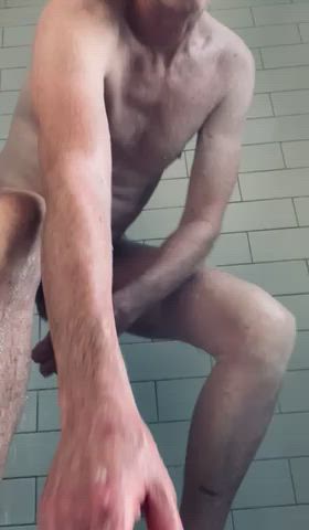 male masturbation naked shower gif